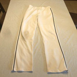 Easton White Black Piping Baseball Pants with Adjustable Length Size Med…